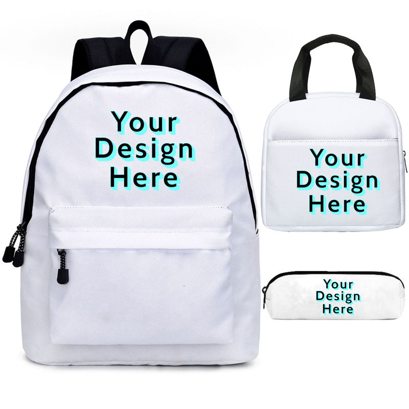 Custuom Backpack with Lunch Bag Pencil Case