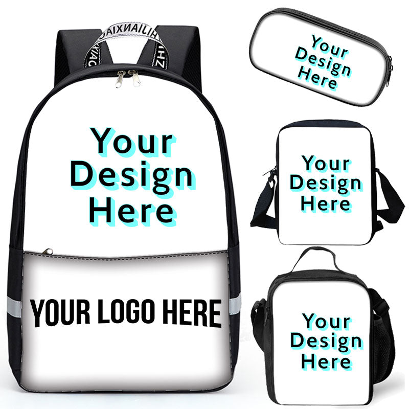 Fashionable Personalized Backpack Lunch Bag Shoudler Bag Pencil Bag