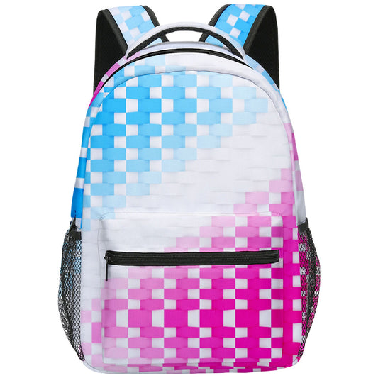 Checkered School Backpack for Girls Women