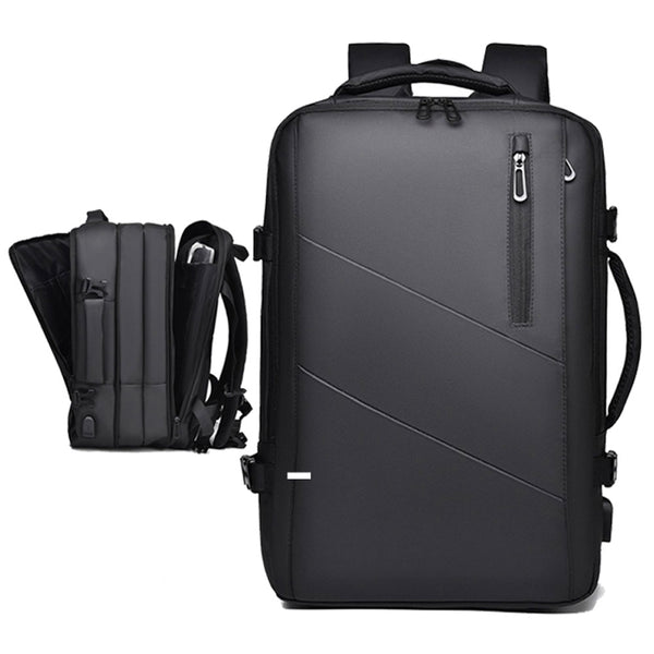 Men's Large Capacity Backpack Business Travel Bag with USB Charging Port